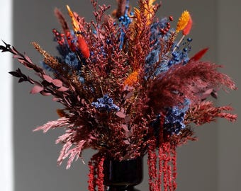 Dried Flower Bouquet for Boho Wedding Decor, Sustainable decor, Preserved Flowers, Fall Floral Arrangements, Vase Flower Arrangement