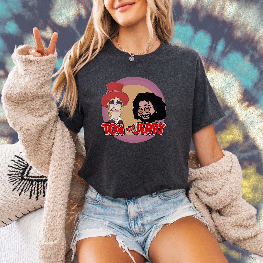 Tom and Jerry inspired Grateful Dead Petty Tshirt, Deadhead, Gift for Deadhead, Grateful Dead Fan, Concert Tshirt, Unique Grateful Dead Tee