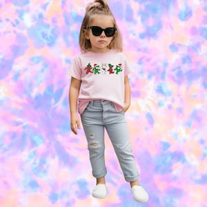 Grateful Dead Christmas Dancing Bears Youth Short Sleeve Tee. Deadhead shirt for family, kids Grateful Dead shirt, Deadhead kids shirt, Bear