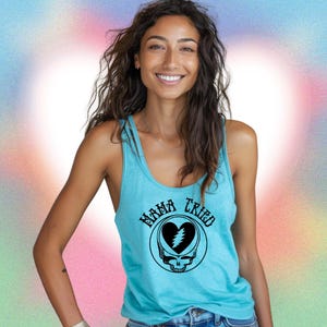 Grateful Dead Mama Tried Racerback, Women&#39;s Concert Apparel, Music Festival Tank, Hippie Top, Summer Graphic Tee, Deadhead T, Grateful Mama