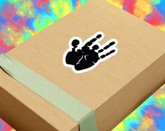 Jerry's Middle Finger Kiss-Cut Sticker - For Deadhead, Grateful Dead Fan Gift, Hippie Laptop Decal, Rock Music Festival Merch, Jam Band Art