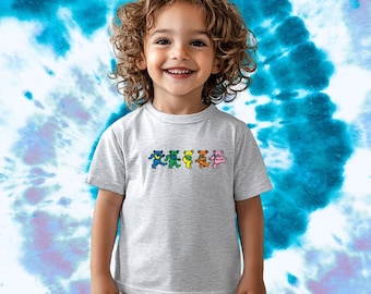 Grateful Dead Inspired Dancing Bears Infant Fine Jersey Tee, Toddler Tee, Deadhead Baby, Dead Head Toddler Tshirt