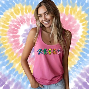 Grateful Dead Dancing Bears Damen Racerback Tanktop, Deadhead Tank Top, Dead and Company, Dead Forever, Vegas Bound Tank, Damen Tanktop,