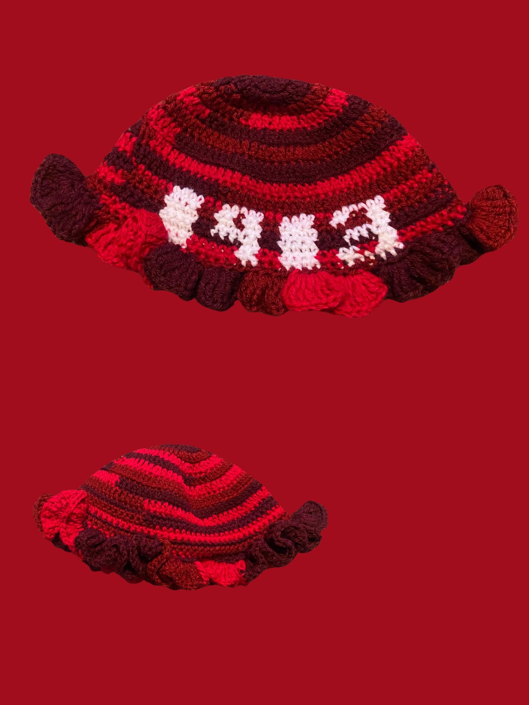 Sorority Ruffle Crochet Hat Pattern: Greek Life Accessory (PDF Pattern ...