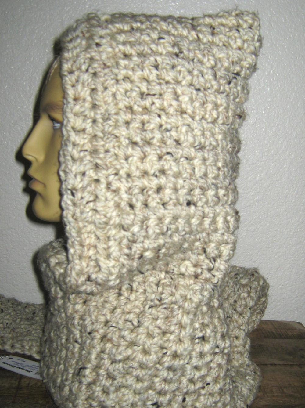 WINTER Sale==lower Price Hooded Scarf Scoodie Oatmeal Chunky