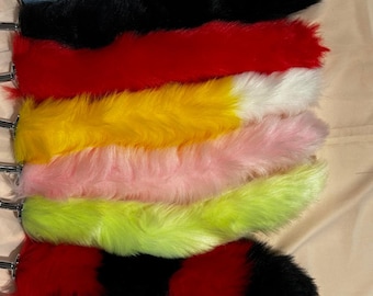 Faux Fur Pet Play Tail - Handmade Cosplay & Roleplay Accessory