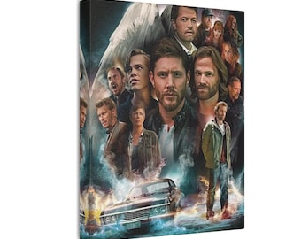 Canvas Poster, Supernatural Inspired Art Print, Wall Art Decor, Home Office Dorm Decoration, Gift for Fans