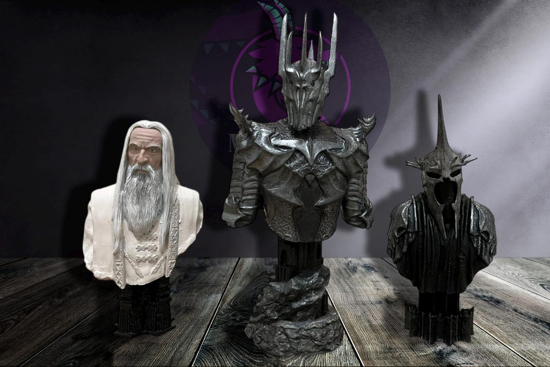 Sauron Saruman Witch King Bust pre Supported LOTR Stl File 3D Printing ...