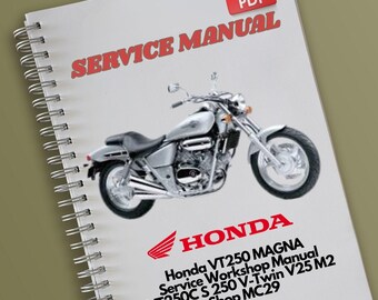 Manual de taller y servicio de la Honda VT250 MAGNA VT250C S 250 V-Twin V25 M2 Shop MC29