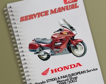 Honda ST1100 A PAN EUROPESE onderhoudshandleiding winkel 1999 2000 2001 2002