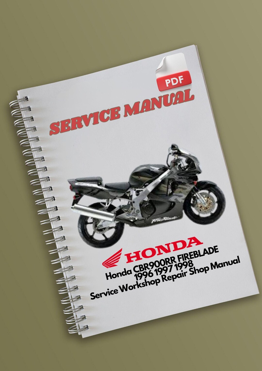 Honda CBR900RR FIREBLADE 1996 1997 1998 Service Workshop Repair