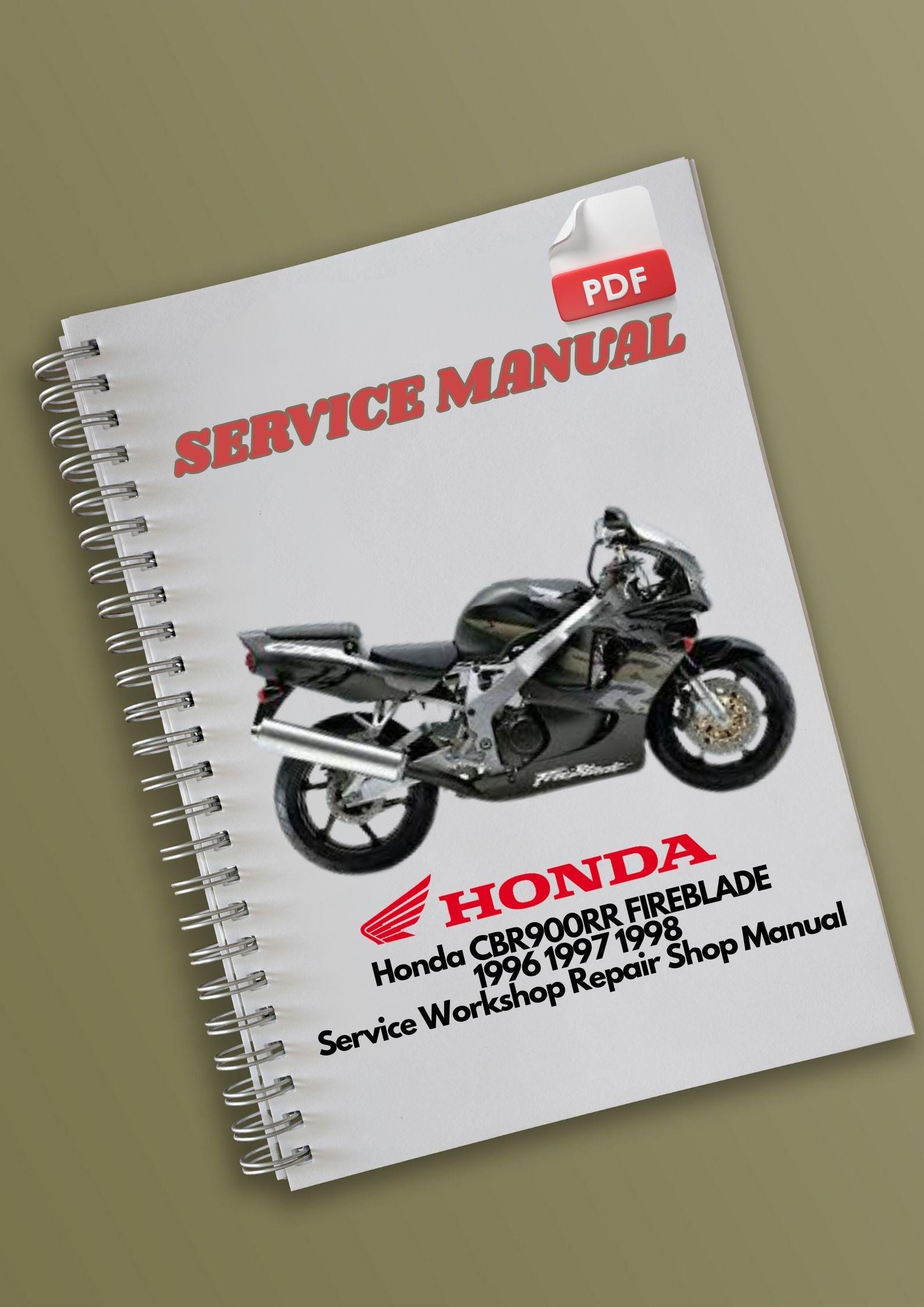 Honda CBR900RR FIREBLADE 1996 1997 1998 Service Workshop Repair