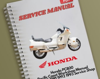 Honda PC800 Pacific Coast Workshop Manual 1989 1990 1991 1992 1993 Service Shop