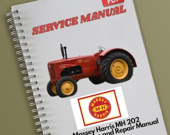 Manuale di assistenza e riparazione del trattore Massey Harris MH202