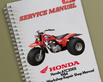 Honda ATC200S 1984 Service Workshop Repair Shop Manual