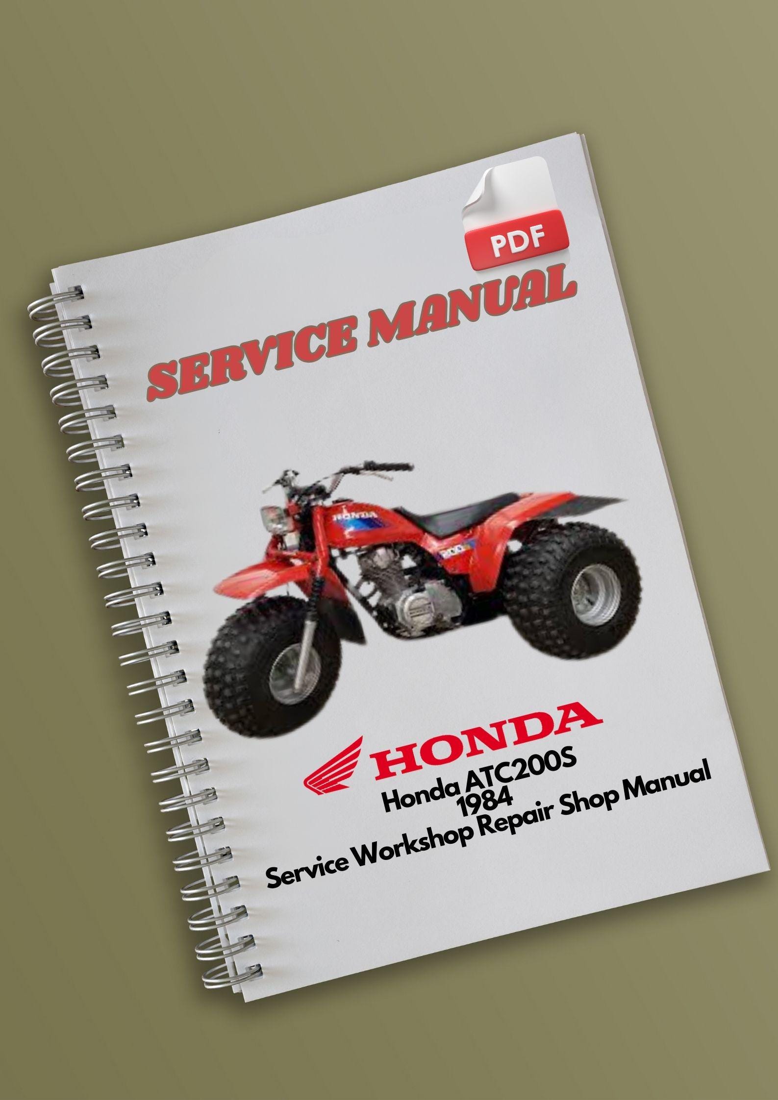 3 hole Official Factory Service Shop Manual Repair 86 87 Honda