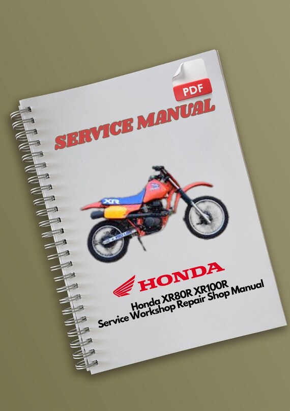 Honda XR80R XR100R Service Workshop Repair Shop Manual - Etsy
