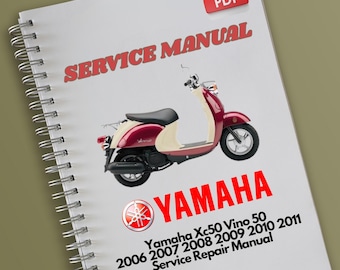 Yahama Xc50 Vino 50 2006 2007 2008 2009 2010 2011 Service Reparatur Handbuch