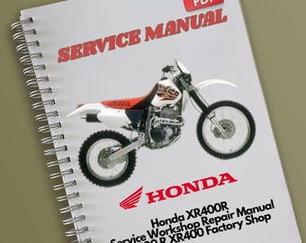 Honda XR400R Service Verkstad Reparationsmanual XR 400 R XR400 Fabriksverkstad