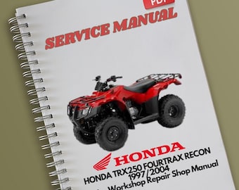 HONDA TRX250 FOURTRAX RECON 1997/2004 Service Verkstad Reparation Verkstadshandbok
