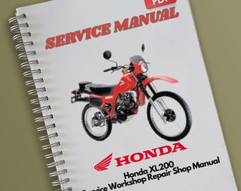 Honda XL200 Service Workshop Repair Shop Manual