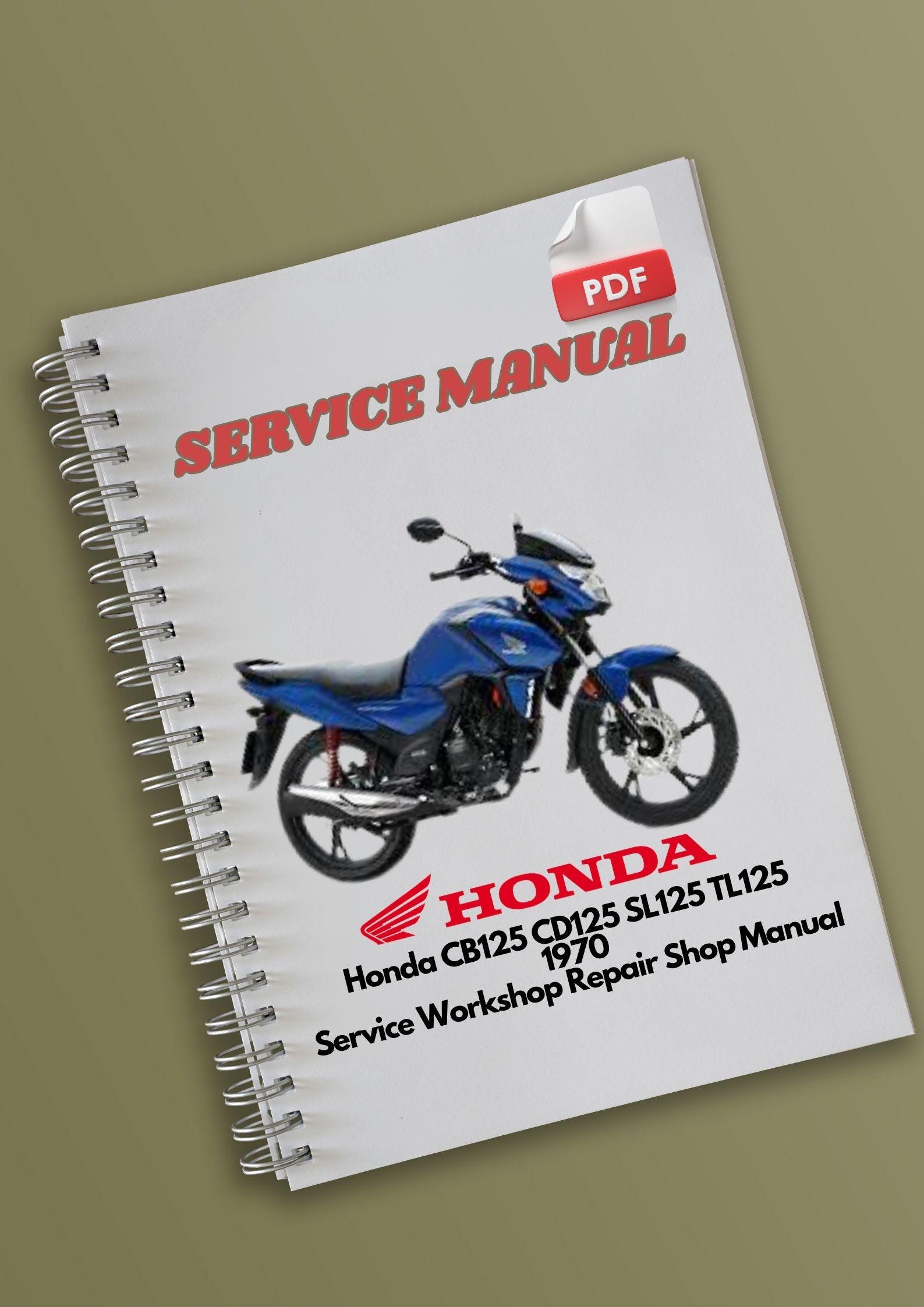 Honda CB125 CD125 SL125 TL125 1970 Service Workshop Repair Shop