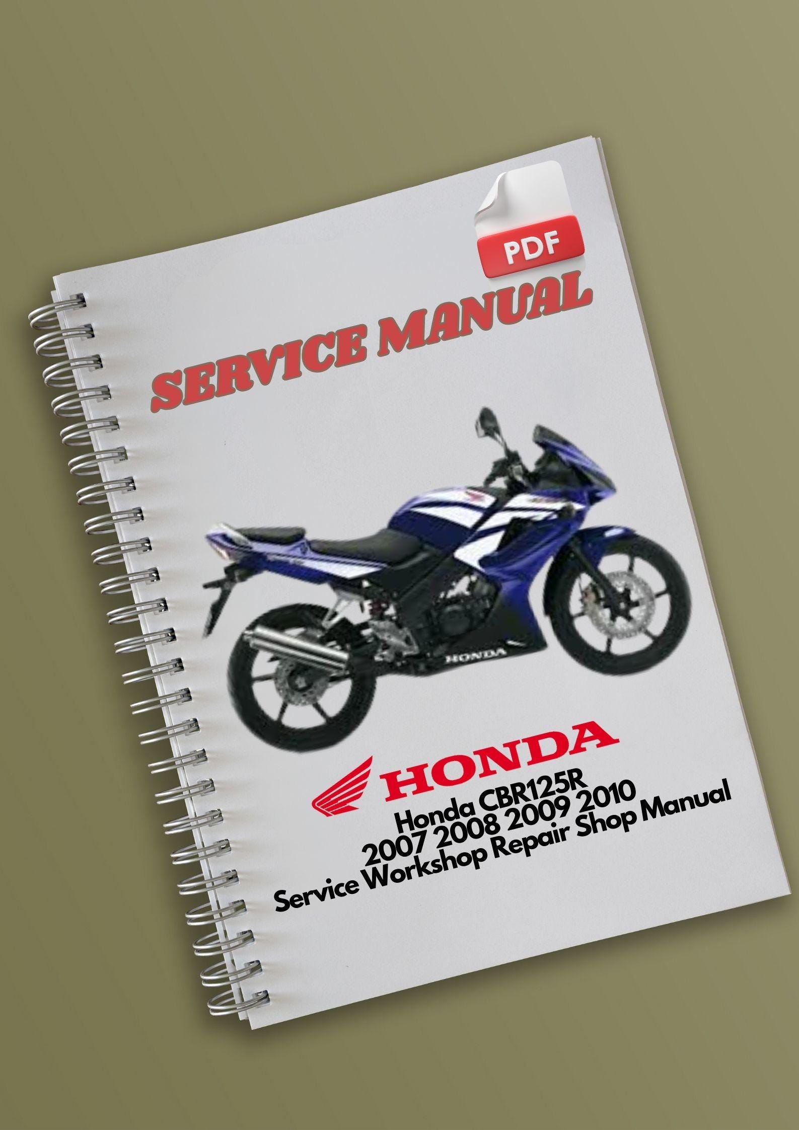 Honda CBR125R 2007 2008 2009 2010 Service Workshop Repair Shop
