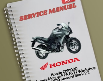 Manual de servicio de la Honda CBF1000 F fa fs ft Taller Taller 2010 en adelante Mark 2 II