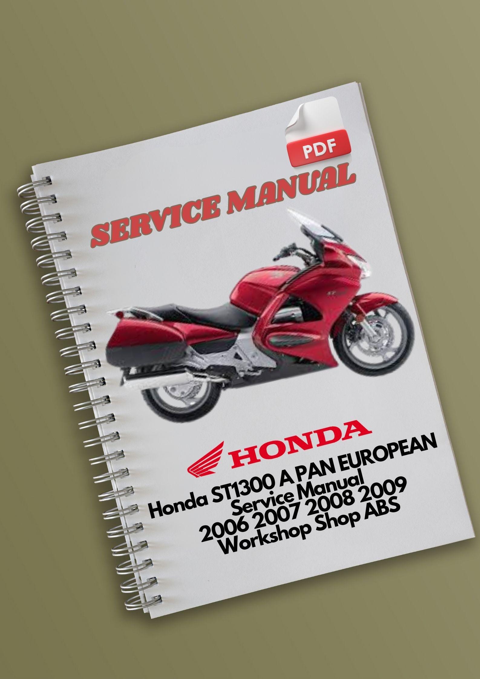 Honda ST1300 A PAN EUROPEAN Service Manual 2006 2007 2008 2009
