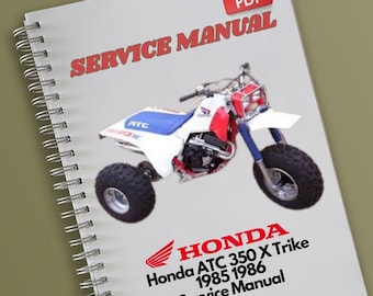 Honda ATC 350 X Trike 1985 1986 Service Manual - Etsy