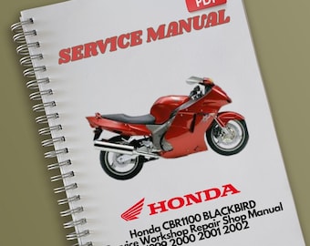 Honda CBR1100 BLACKBIRD Service Workshop Repair Shop Manual 1999 2000 2001 2002