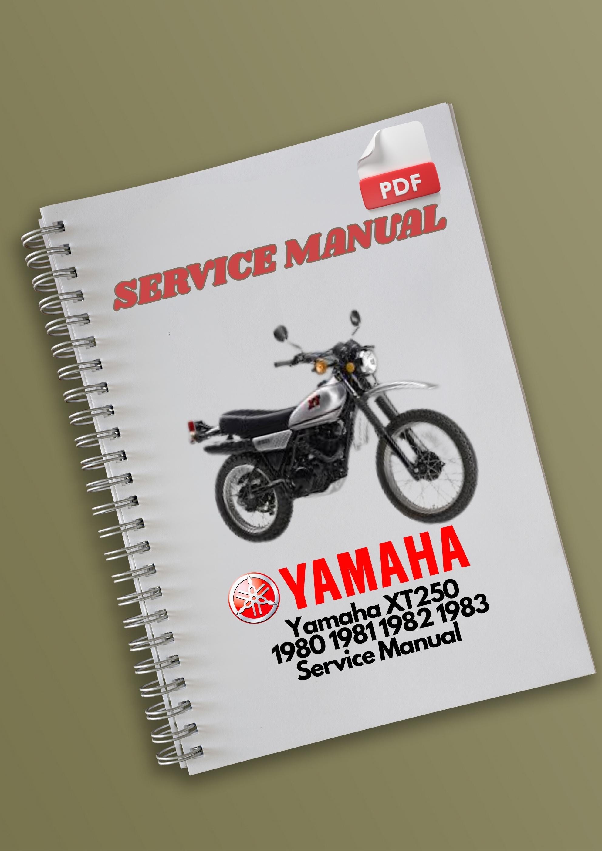 Yamaha XT250 1980 1981 1982 1983 Servis Manual - Etsy