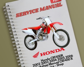 Honda CRF450R 2002 2003 2004 2005 2006 Workshop Manual Service Shop
