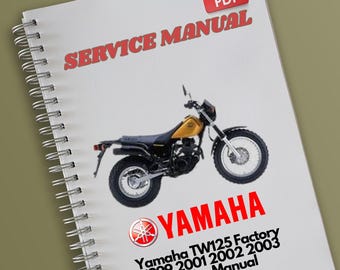 Yamaha TW125 Factory  1999 2001 2002 2003 Service Manual
