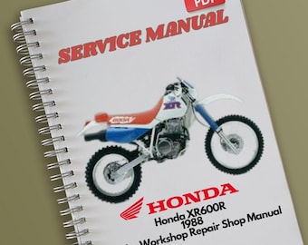 Honda XR600R 1988 Service Manual  Workshop Shop
