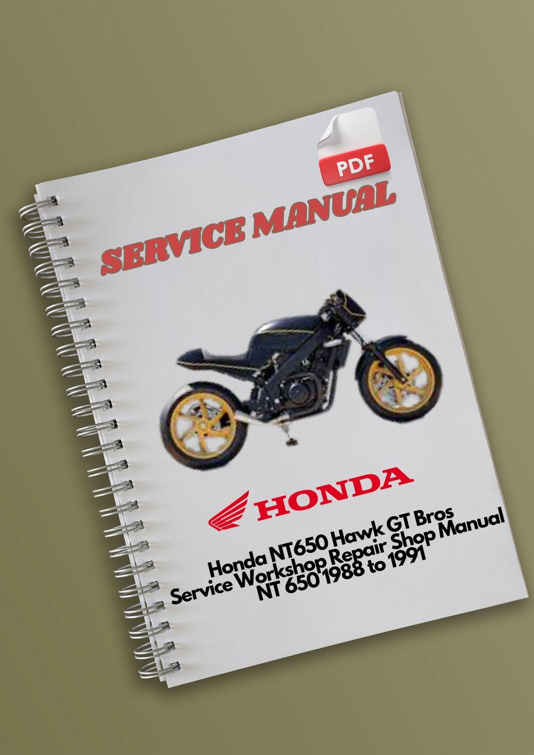 Honda NT650 Hawk GT Bros Service Workshop Repair Shop Manual NT