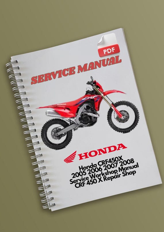 Honda CRF450X 2005 2006 2007 2008 Service Workshop Manual CRF 450