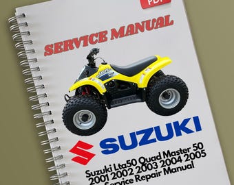 Manual de servicio y reparación de Suzuki Lta50 Quad Master 50 2001 2002 2003 2004 2005