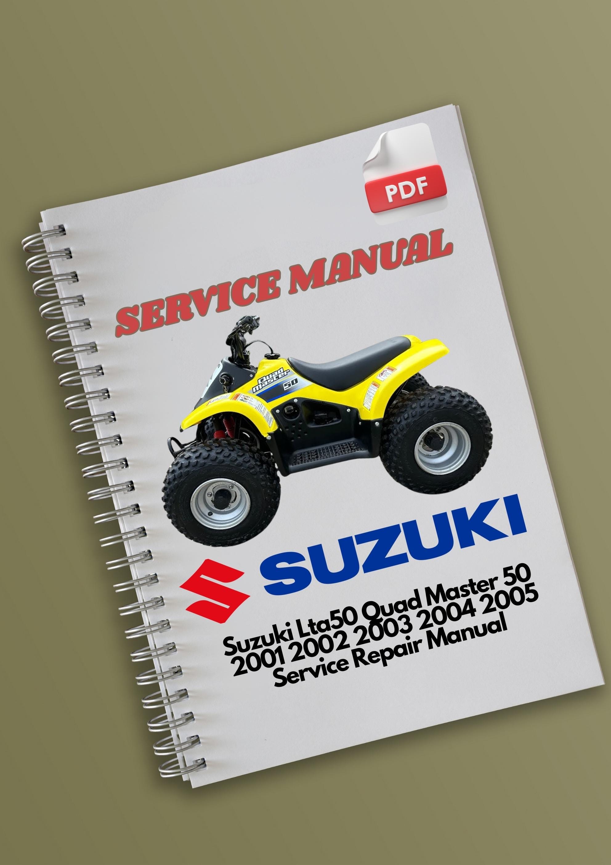Suzuki Lta50 Quad Master 50 2001 2002 2003 2004 2005 Service