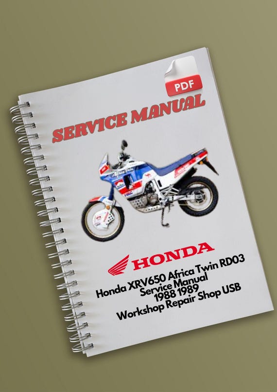 Honda XRV650 Africa Twin RD03 Service Manual 1988 1989 Workshop