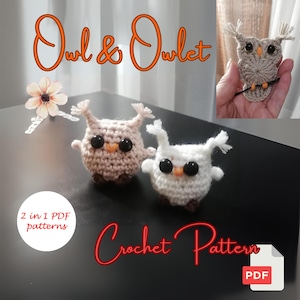 Cuddly Owl Crochet Pattern PDF | No-Sew Amigurumi Owl Plush Toy | Easy Beginner Soft Stuffed Animal | Cute DIY Crochet Plushie Pattern