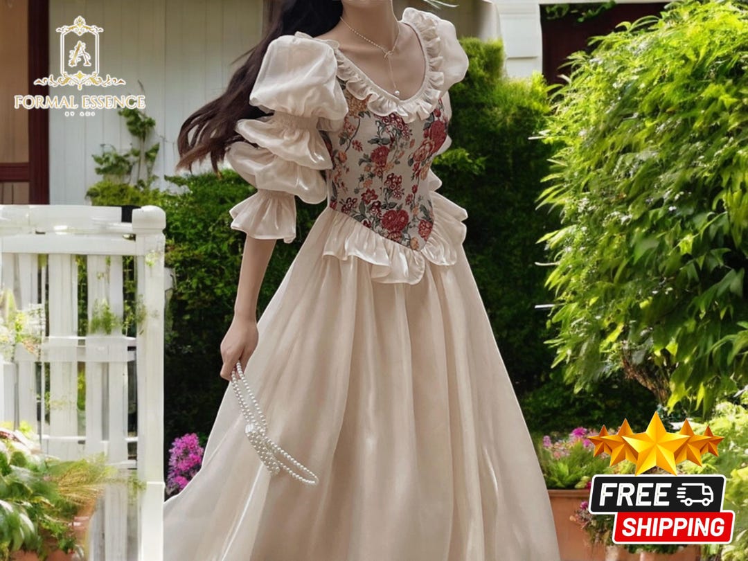 Vintage Floral Midi Dress main image 1