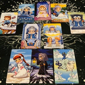 Baraja de tarot Winter Magic: 78 cartas con temática invernal y guía para la claridad, el crecimiento personal y la orientación espiritual: regalo para los amantes del tarot