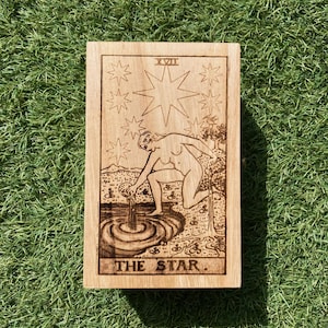 Caixa de armazenamento de cartas de tarô Star Card: um espaço sagrado para suas cartas, feito no Reino Unido, presente para ela, caixa de presente para armazenamento de cartas de tarô