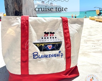 Magical Cruise Bag Personalized Magic Cruise Tote Bag For Cruise Gift Ship Design Custom Mouse Cruise Boat Tote Family Cruise Bag Gift