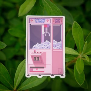 Claw Machine 8bit Vinyl Sticker
