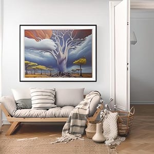 Vivid Baobab printable Abstract Digital Print – A Colorful Design for Eclectic Decor. Exclusive and unique, stand out with this masterpiece.