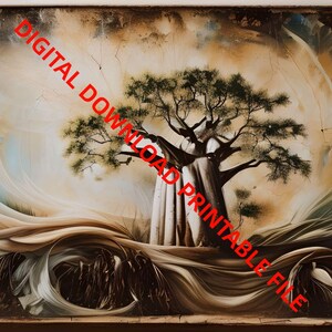 Exclusive abstract Baobab art design – Tranquil Prints for reforming your wall space into an abstract wonderland.