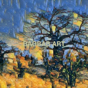 Dynamic Baobab Tree Wall Art – Printable Design for Creative and Artistic Interiors