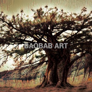 Baobab Tree of Life – Printable unique and exclusive Design for Symbolic and Timeless Decor from NiJaLo art.